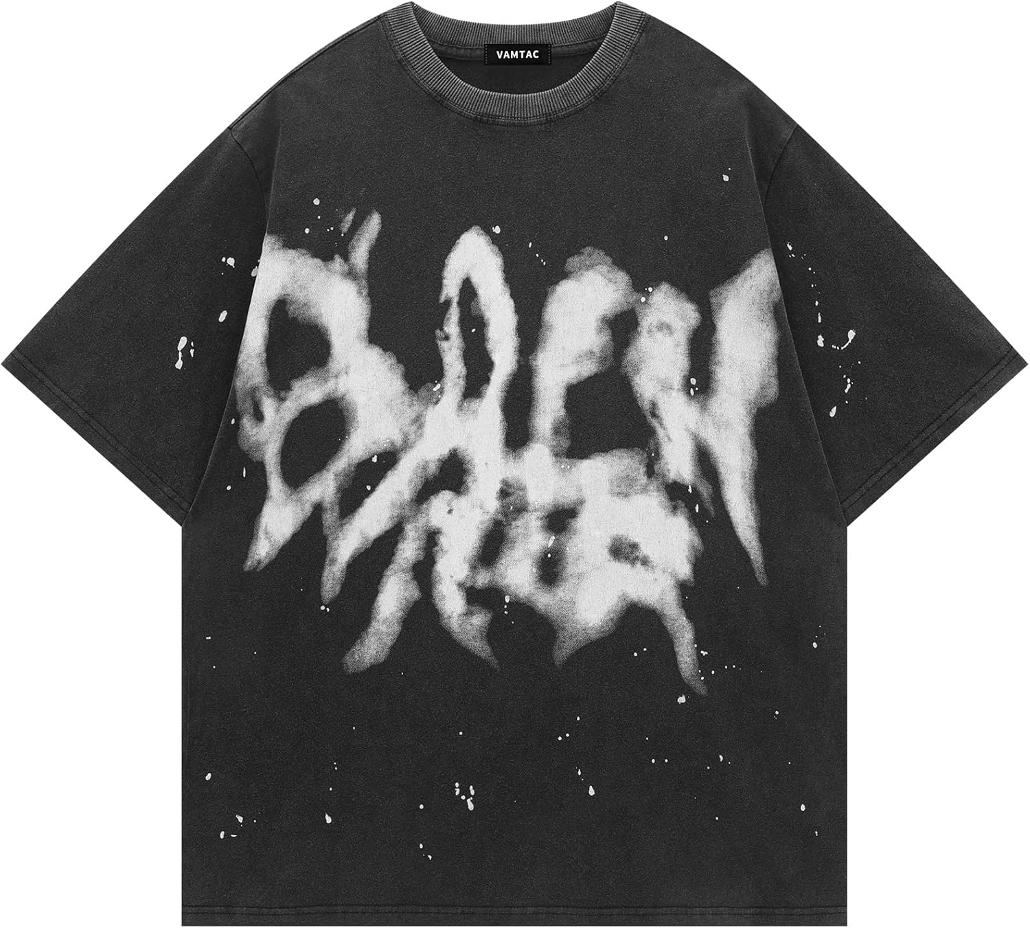 Vamtac Mens Oversized Graphic Tees Y2k Vintage Washed Graffiti Tie Dye Short Sleeve Shirts Streetwear Tops Unisex